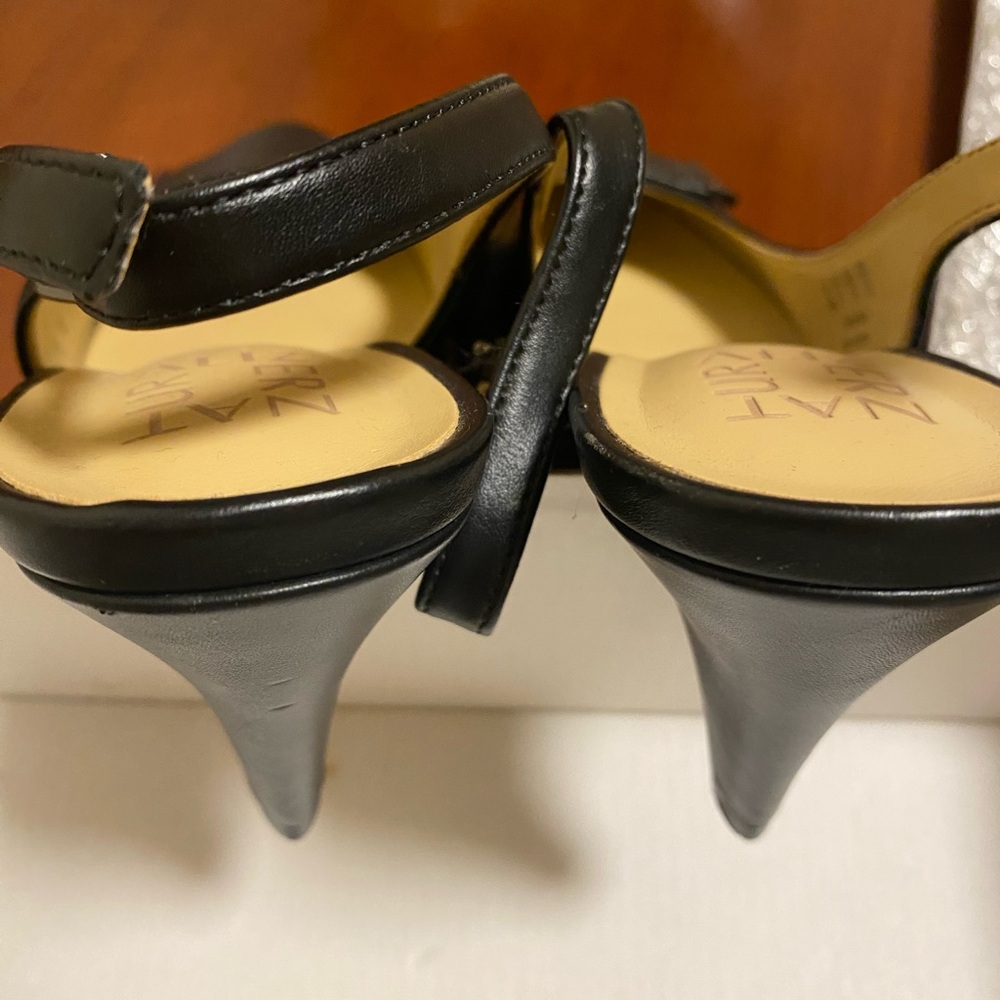 Naturalizer Black Strappy Heels